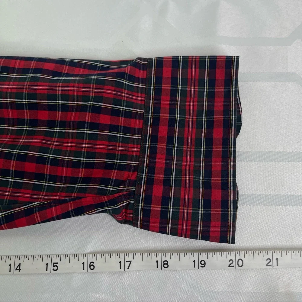 J.Crew Thompson Plaid Dress Shirt Wrinkle Free Red Blue Mens Size XL